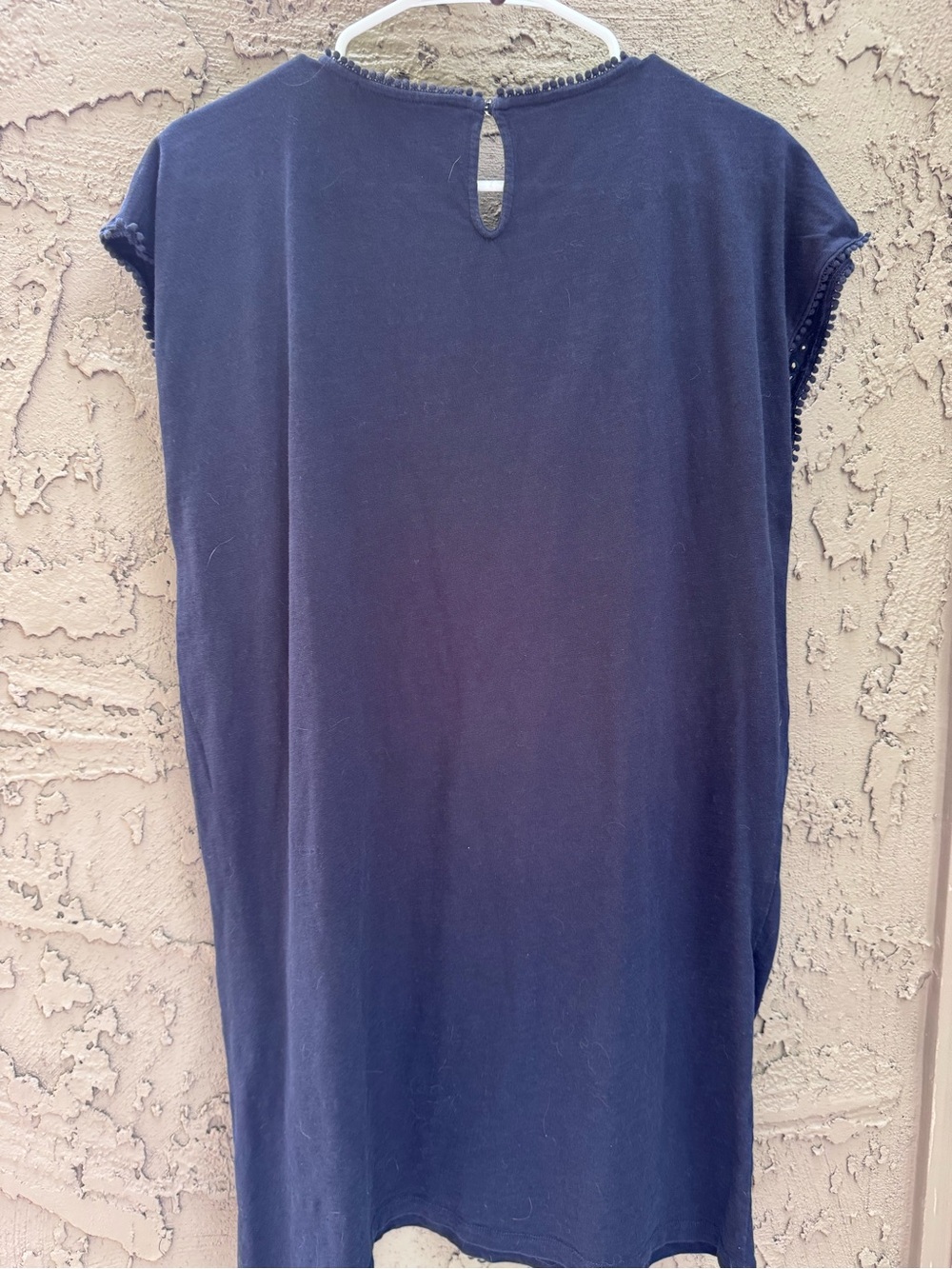 Tommy Bahama Navy Knit Short Sleeve Shift Dress - Picture 7 of 14